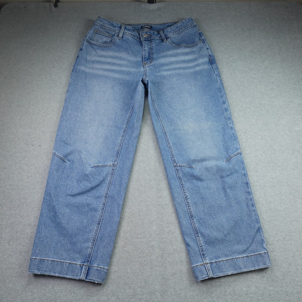 Flamingals Jeans Women 31 Blue Streetwear Wide Leg Denim Pants